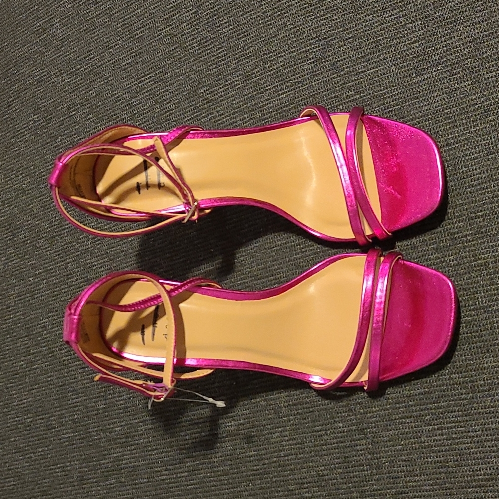Pink Metallic Heels